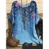 Printed round Neck Neck Casual Loose Top Print round Neck Top Women