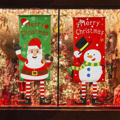 1set Merry Christmas Porch Door Banner Hanging Ornament Christmas Decoration For Home Xmas Natal Noel Happy New Year