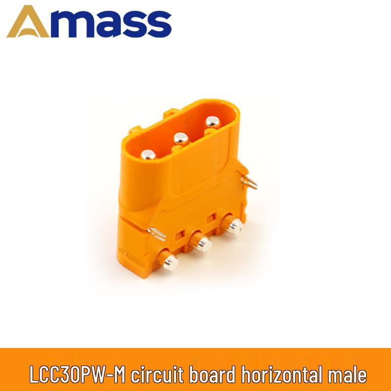 Amass LCB 40/50/60PW-M/F Crimp Purple Copper Silver-Plated Locking Circuit Board Connector