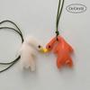 Color-Changing UV-Detecting Flaming Duck Keychain Car Prop