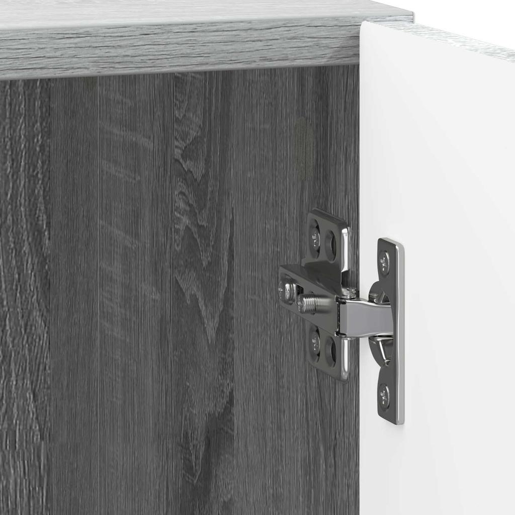 Nightstand Gray Sonoma 43 x 34.5 x 47 cm Engineered Wood
