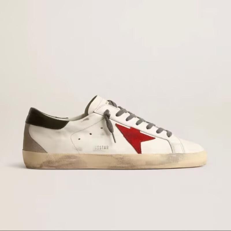 Leather Star New Flat Bottom Inner Height Increase Men's and Women's Casual Little White Shoes Retro Small Dirty Shoes Board Shoes Men's