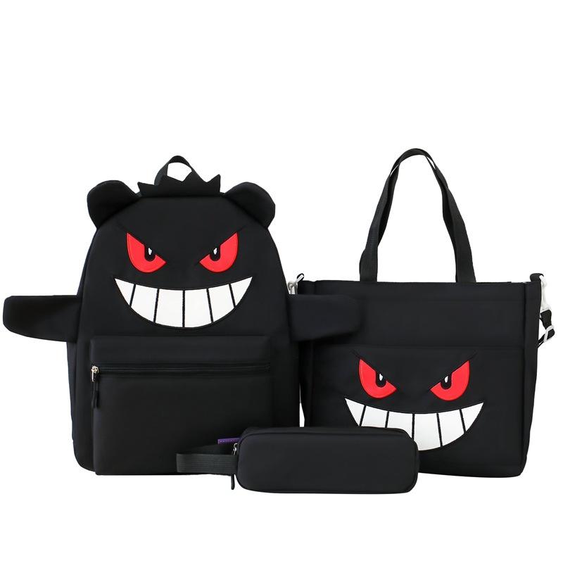Three-piece Backpack Schoolbag For Primary And Middle School Students Large-capacity Backpack