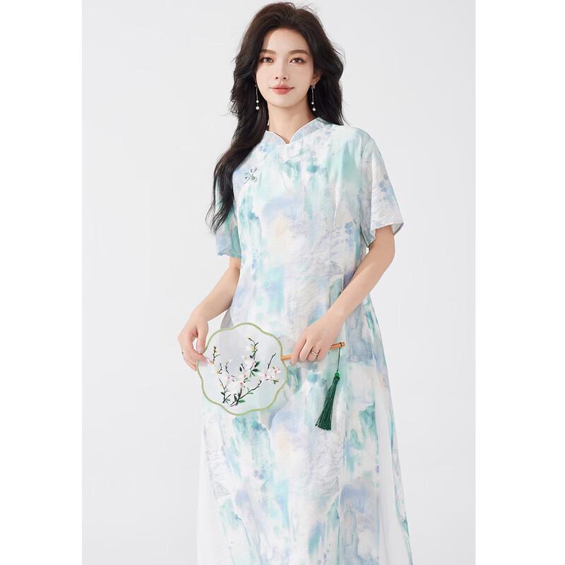 Ai Yi Lian New Chinese Style Print Summer Dress
