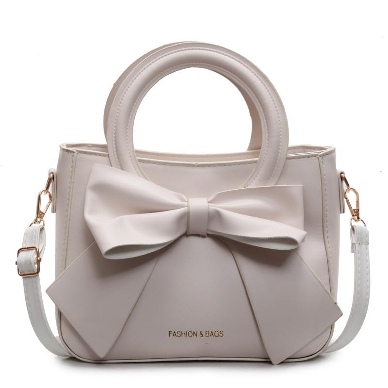 

Premium bow portable small square bag women s fashion shoulder bag messenger bag белый