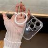 The New Ice Crystal Glitter Is Suitable for IPhone16 Transparent Phone Cases IPhone 15 Magnetic Lens Films and PC Protective Cases