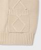 Amfeast Bold Cable Cotton Knit Zip-Up Hoodie Cream