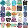 10/30/50pcs Colorful Cute Inspirational English Phrases Stickers Waterproof Graffiti Luggage Stationery Phone Aesthetic Sticker