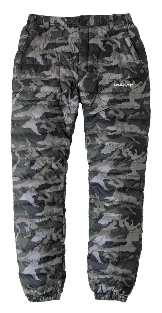 EVEN RIVER Fiber Down Pants, Autumn/Winter, Camo Grey R122, Size 45, 3L