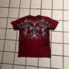Mens Trendy Short Sleeve T-Shirt With 3D Digital Wing Print Breathable Quick-Dry Cotton Blend Slim Fit Casual Wear
