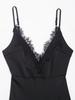 Women's Autumn Pure Desire Lace Trim Spaghetti Strap Dress