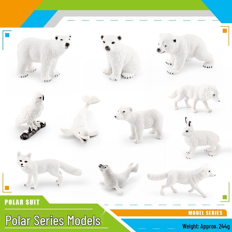 Popular Simulation Arctic Animal Figurines: Polar Bear, Fox, Seal, Walrus, Whale