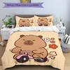 3pcs Anime Cartoon Bear Bedding Set - Includes One Quilt Cover and Two Pillowcases (No Core) - Home Decor, Festival Gift, Polyester Fabric -