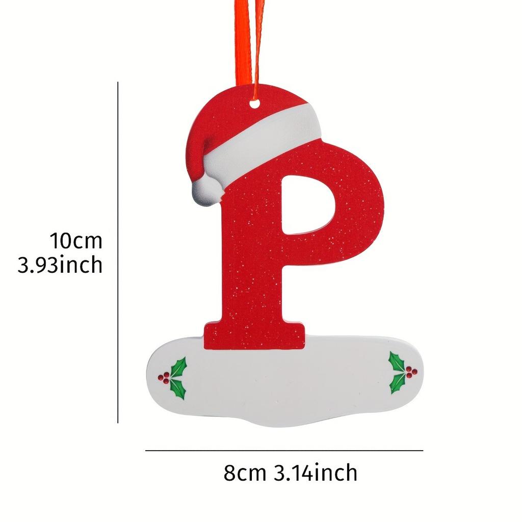 26 English Letters Christmas Decoration Pendant Christmas Tree Ornaments for Home Decor Navidad New Year 2026 Decor Accessories