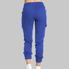 Side Pockets Ankle Banded Women Pants Slim Drawstring Mid Waist Sweatpants Streetwear