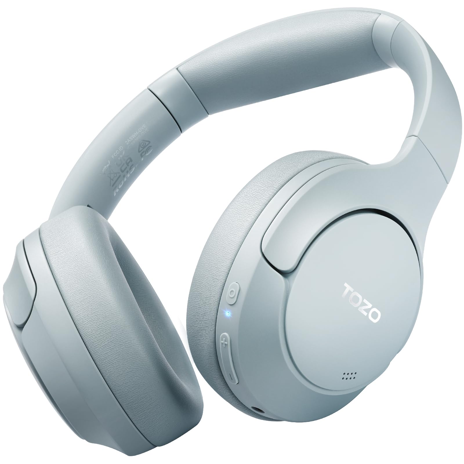 

TOZO HT2 Wireless Audio 40mm Dynamic Bluetooth AUX Wired Noise Cancelling Headphones with Up to 38dB Noise Up to 60 Hours of Continuous App Custom EQ синій