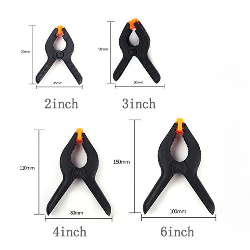 5Pcs Clamps for Woodworking Heavy Duty Clamps  Spring Clamps Metal Black Plastic Spring Clamp Clip Set Jaw Opening DIY Tool