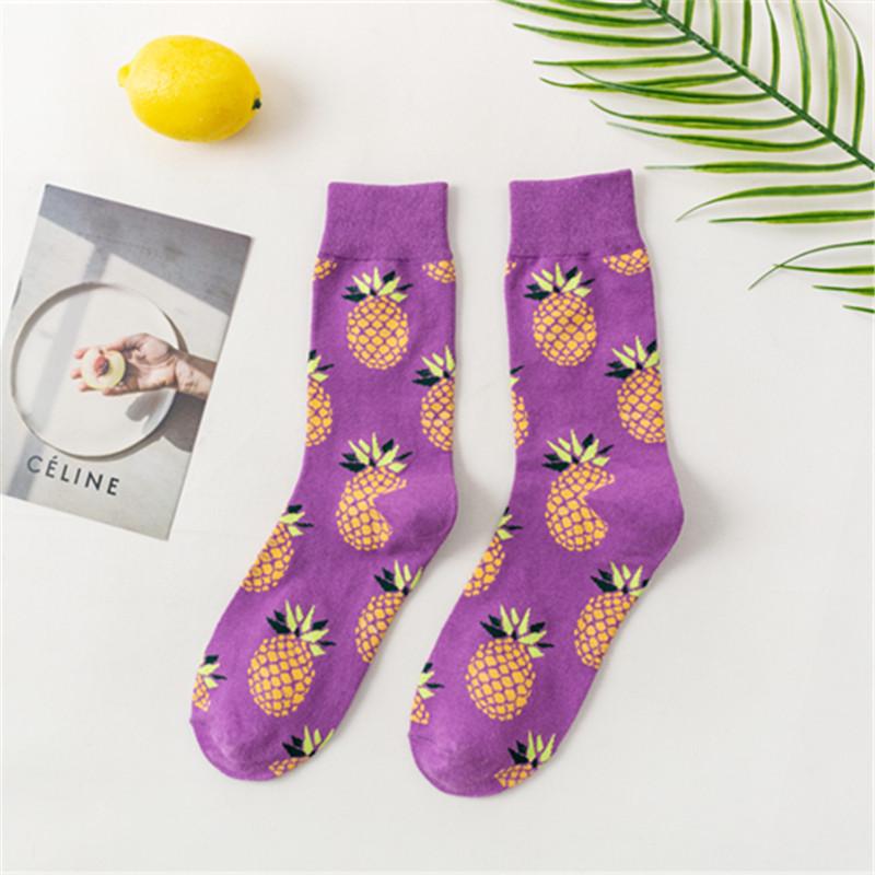 Women's Cute Japanese Fruit Cotton Socks - Mid Tube, Trendy All-Match Korean Style