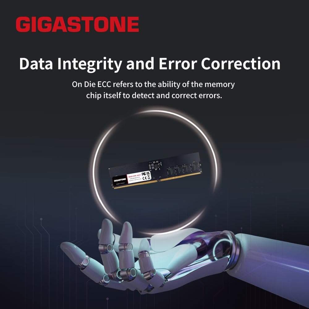 GIGASTONE 16GB X 4 DDR5 4800MHz CL UDIMM Unbuffered Memory Module Upgrade for Desktop PCs (64GB Kit) PC5-38400 40-40-40-77 1.1V 288-pin Non-ECC