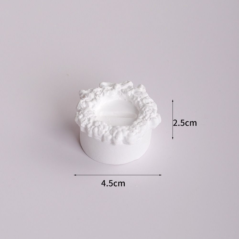 White Gypsum Jewelry Ring Display Rack Convenient Lightweight Creative Display Box Storage Holder Photography Props