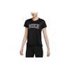 Nike Dri Fit T Shirts Women's Black Crew Neck Moderate DQ6372-010