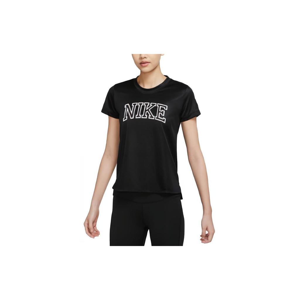 Nike Dri Fit T Shirts Women's Black Crew Neck Moderate DQ6372-010