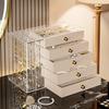 7Layer Flannel Transparent Jewelry Box High Capacity Drawer Organizers Earring Necklace Ring Storage Portable Storage Box Gifts