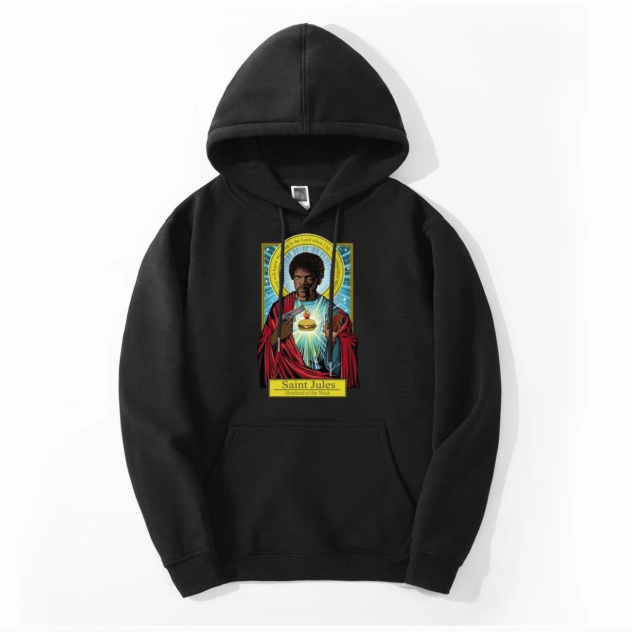 

Saint Jules Pulp Fiction Hoodie Unisex Movie Print Coats New Autumn Hip Hop Warm Sweatshirt Daily Casual