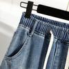 DIMANAF 2026 Primavera Estate Donna Taglie Forti Jeans Nuova Moda Pantaloni Lunghi da Donna Denim Cotone Oversize Gamba Larga
