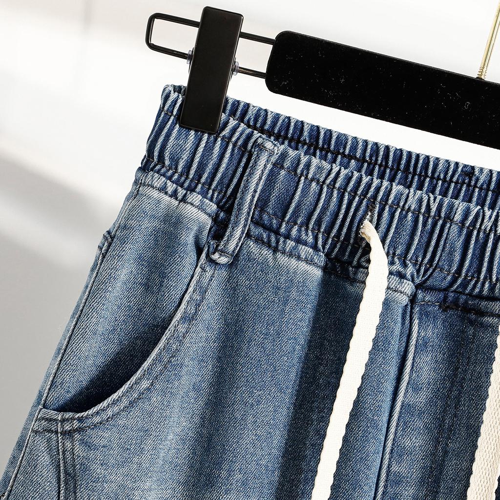 DIMANAF 2026 Primavera Estate Donna Taglie Forti Jeans Nuova Moda Pantaloni Lunghi da Donna Denim Cotone Oversize Gamba Larga