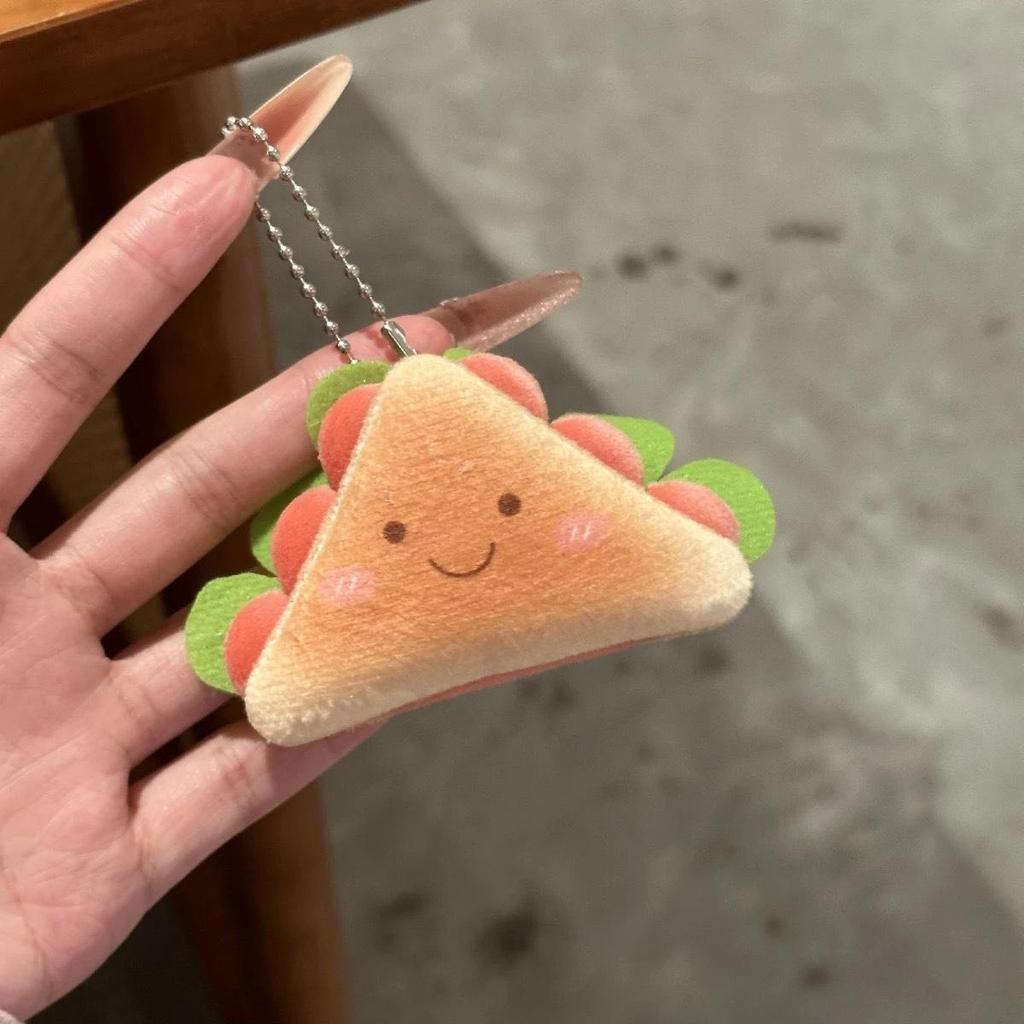Adorable Double-Layer Cartoon Hamburger Bun Plush Hairpin for Babies