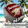Custom Name Personalized football team F.C Print Umbrella, Auto Open Close, 8‑Rib Sturdy Frame, Commute Camping Hiking Use, Birthday Gift