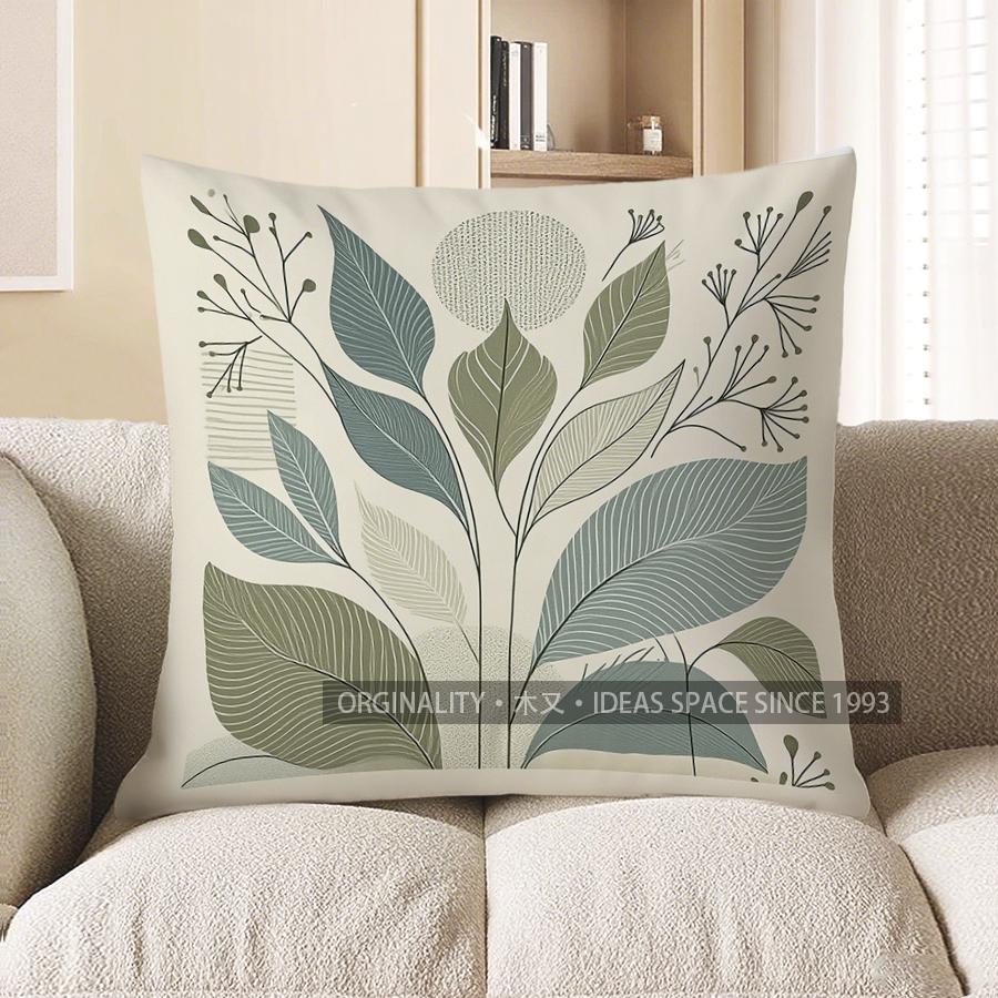 Home Decor Abstract Leaf Pattern Decorative Throw Pillow Pattern Cushion Cover Suitable For Sofa Bedroom Car Pillow Cover