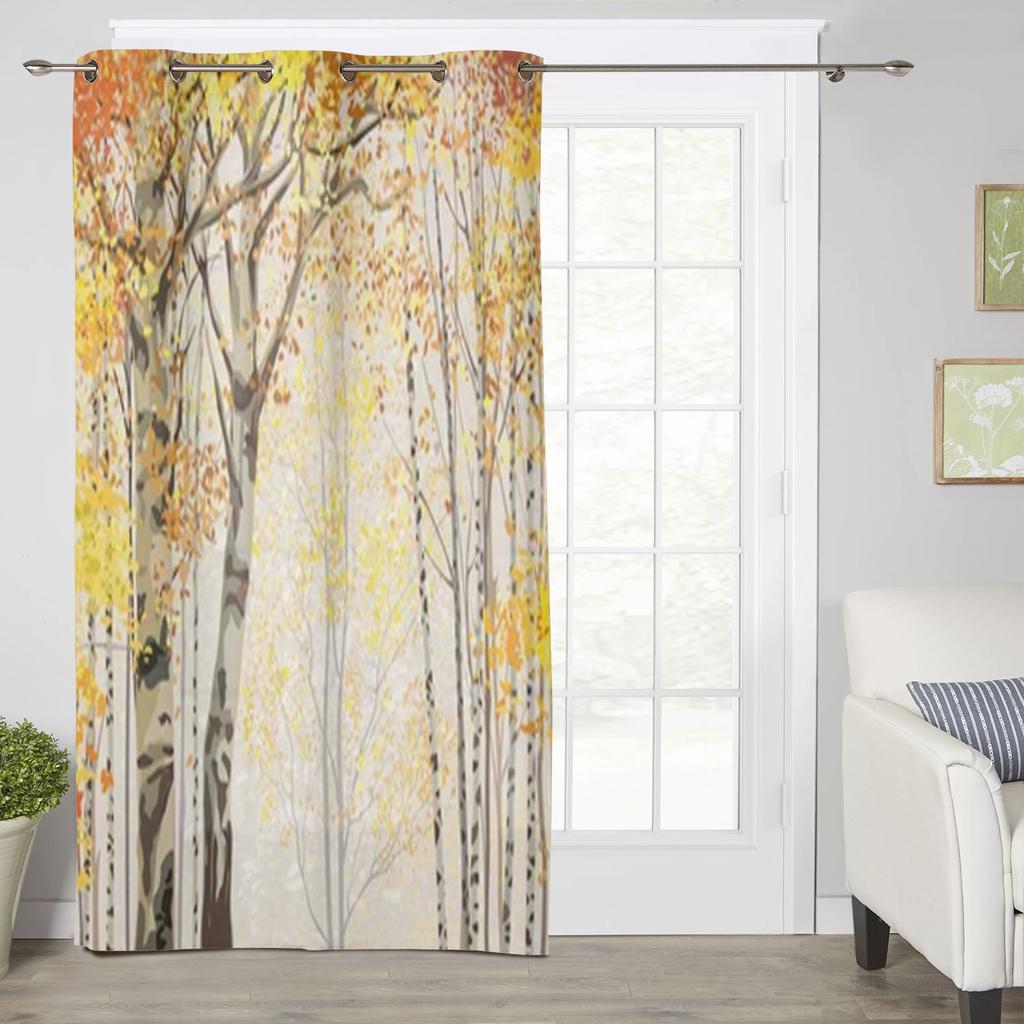 Chinese Panda And Bamboo Window Curtains Curtains for Living Room Decorative Items Living Room