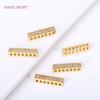 Trendy 18K Gold Plated Brass Cuboid Multiple Rows Separator Spacer Bars For Pearl Necklace Findings,DIY Jewelry Making Supplies