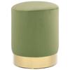 Day and Night - Day and Night Mustard Green and Gold Velvet Stool