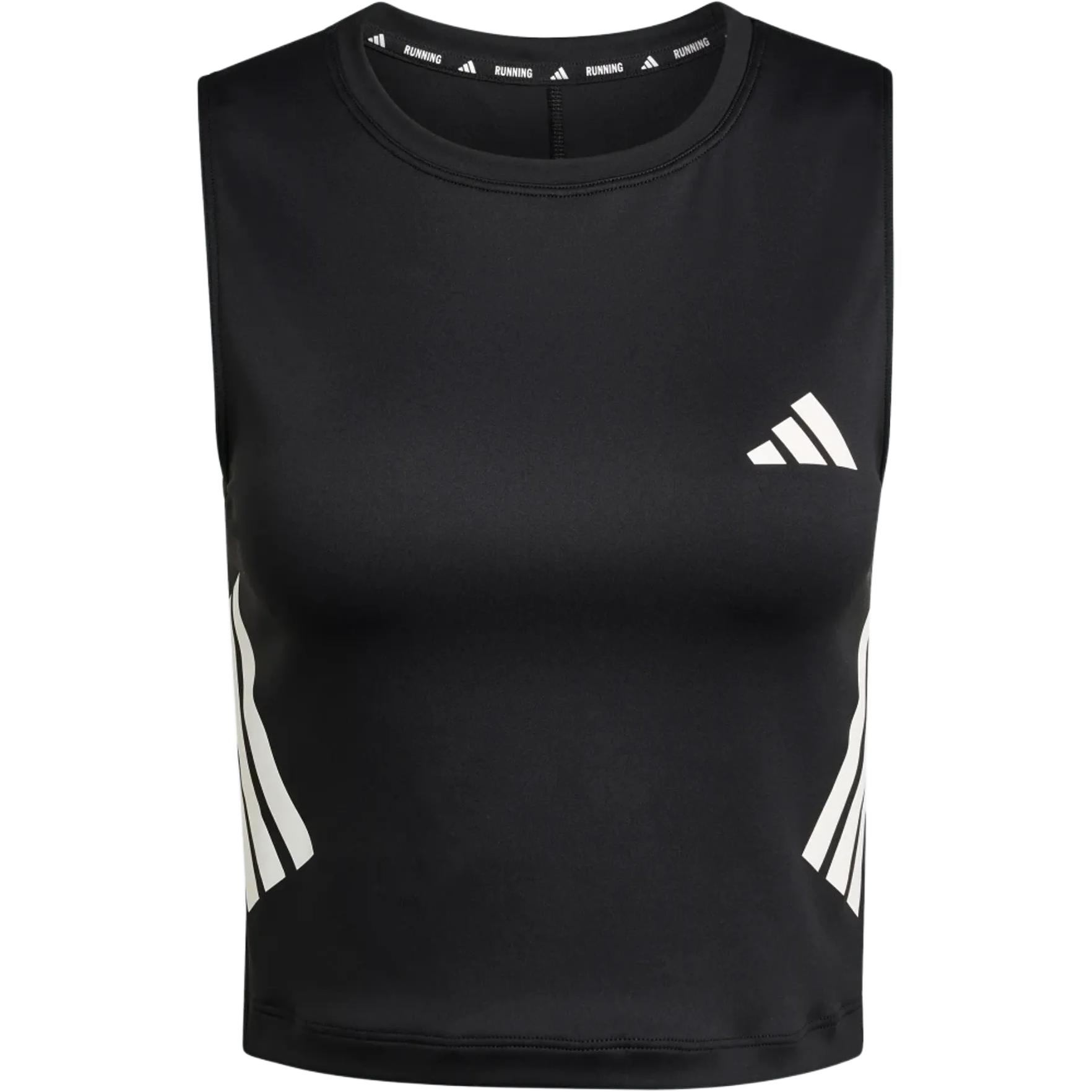 Adidas Striped Round Neck Short Sleeveless Vest Women tops JZ5157 XS