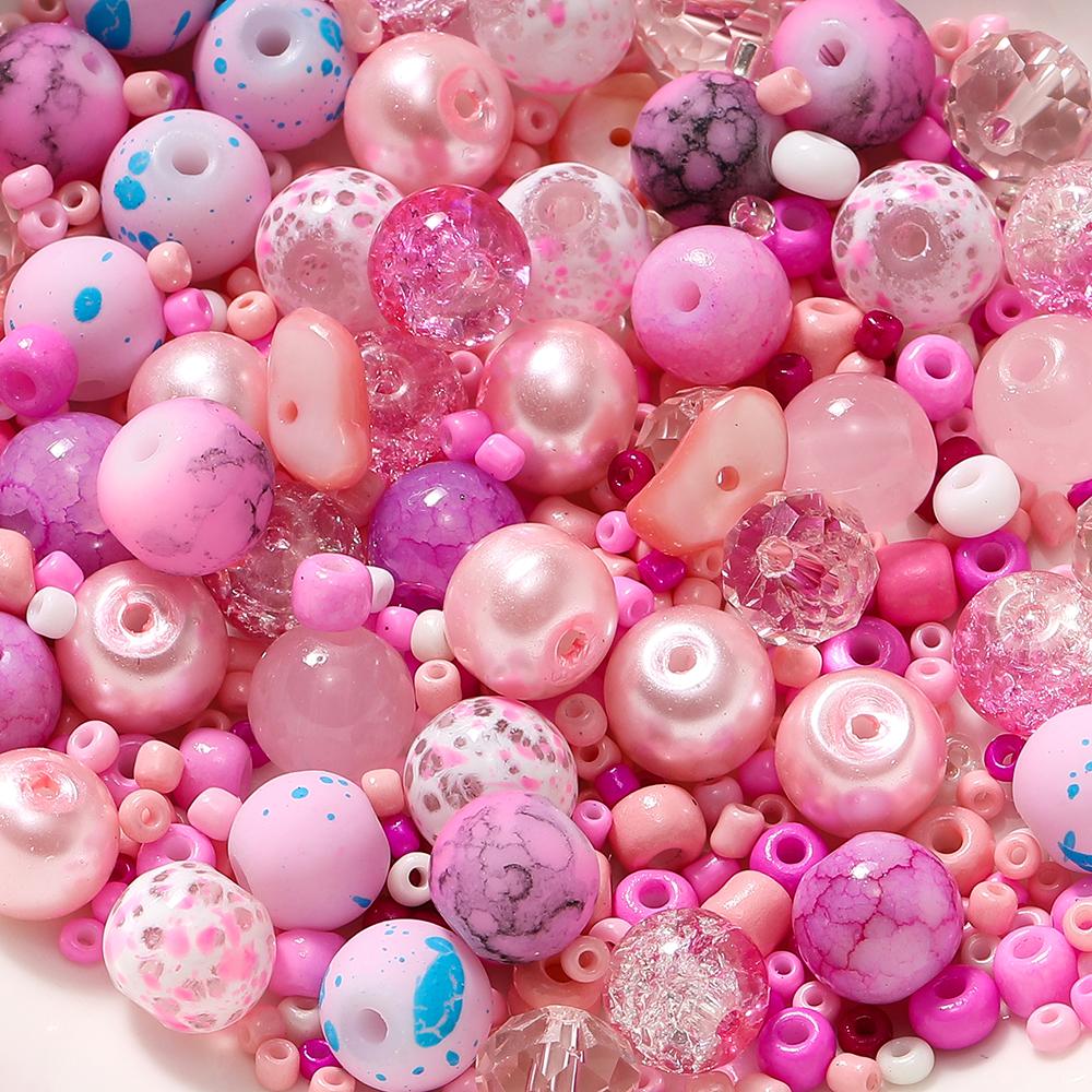 20g/Lot 8mm Mixed Glass Irregular Shape Charm Seed Loose Beads for Handmade DIY Necklace Bracelets Jewelry Accessories
