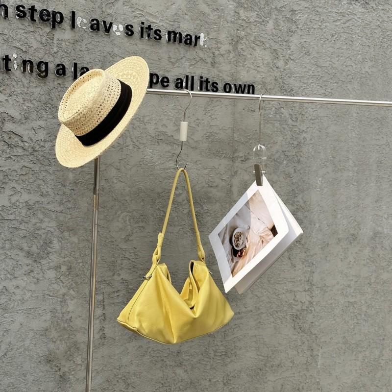 Sac Hobo Cuir de Vachette Doux Couche Supérieure 2026 Décontracté Quotidien Trajet Épaule Unique Cabas Cuir Véritable Porté en Travers Femmes