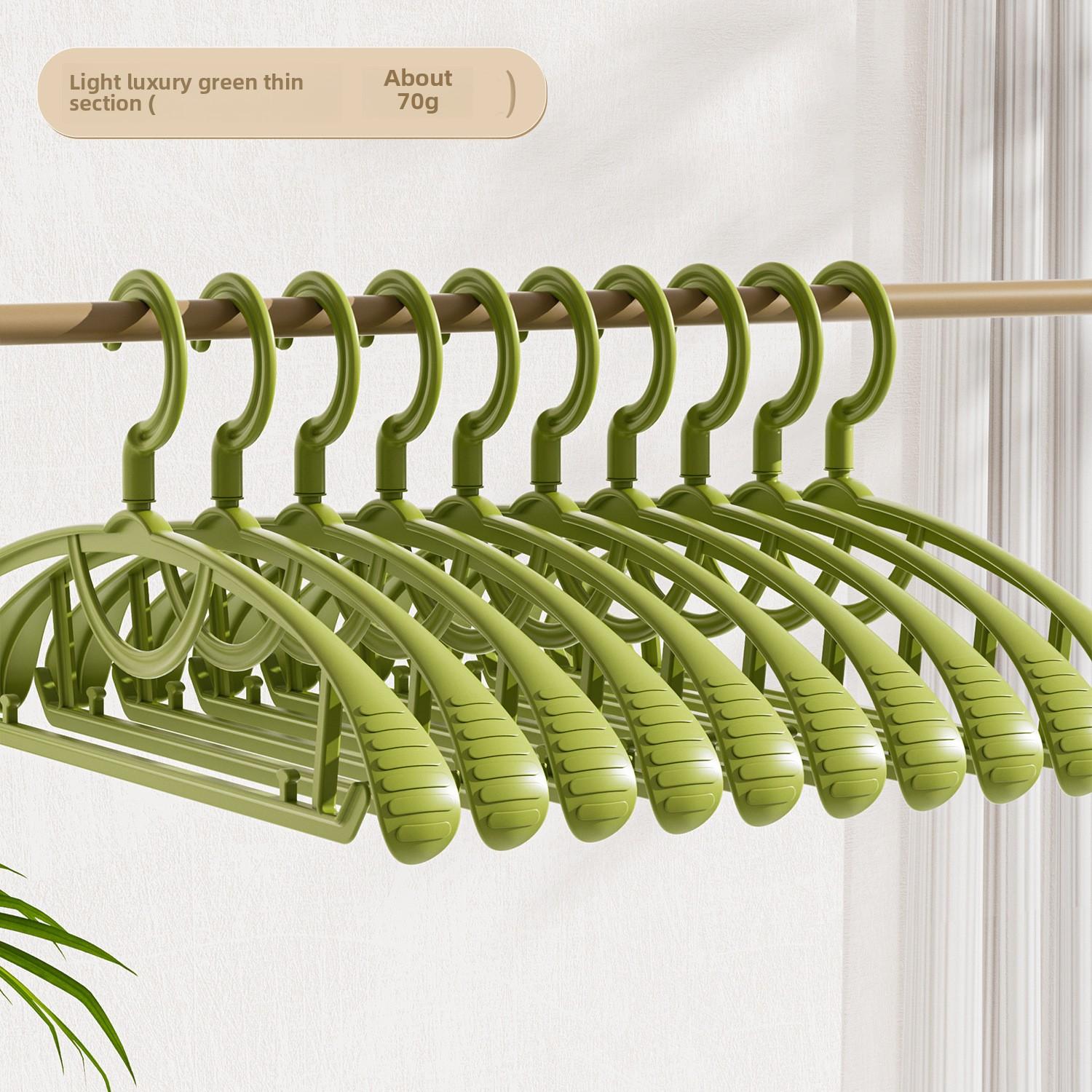 

Обертові пластикові вішалки для одягу, нековзні міцні вішалки для сорочок, органайзери для шафи, що економлять місце зелений