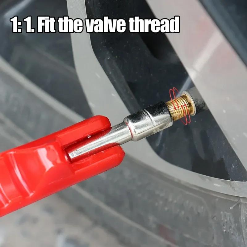 Car Tire Valve Puller Universal Auto Wheel Tyre Valve Pull Rod TR414 Vacuum Tire Valves Nozzle Kits Tire Repair Tool Accessories