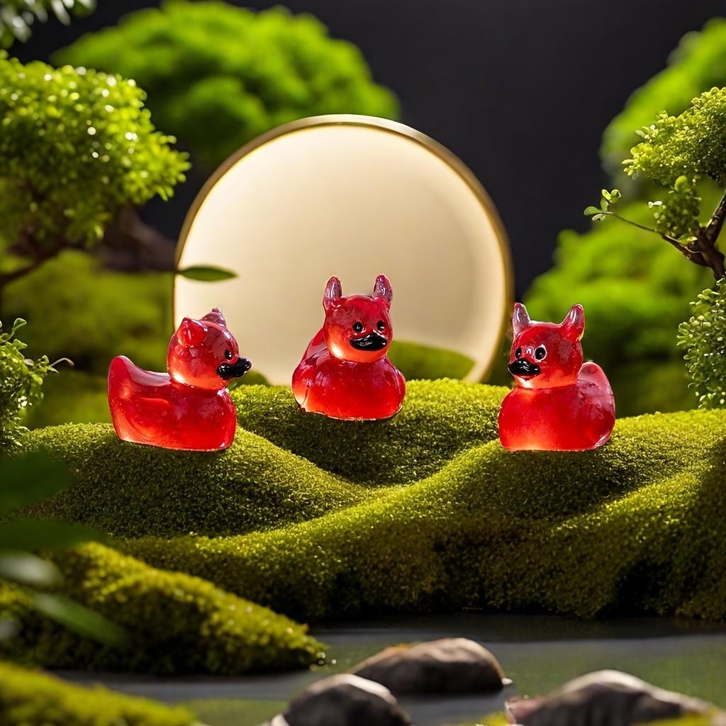 Luminous 50/20Pc Mini Resin Devil Duck Diy Landscape Car Decoration Resin Craft Gift Moss Micro Landscape Decor Desktop Ornament