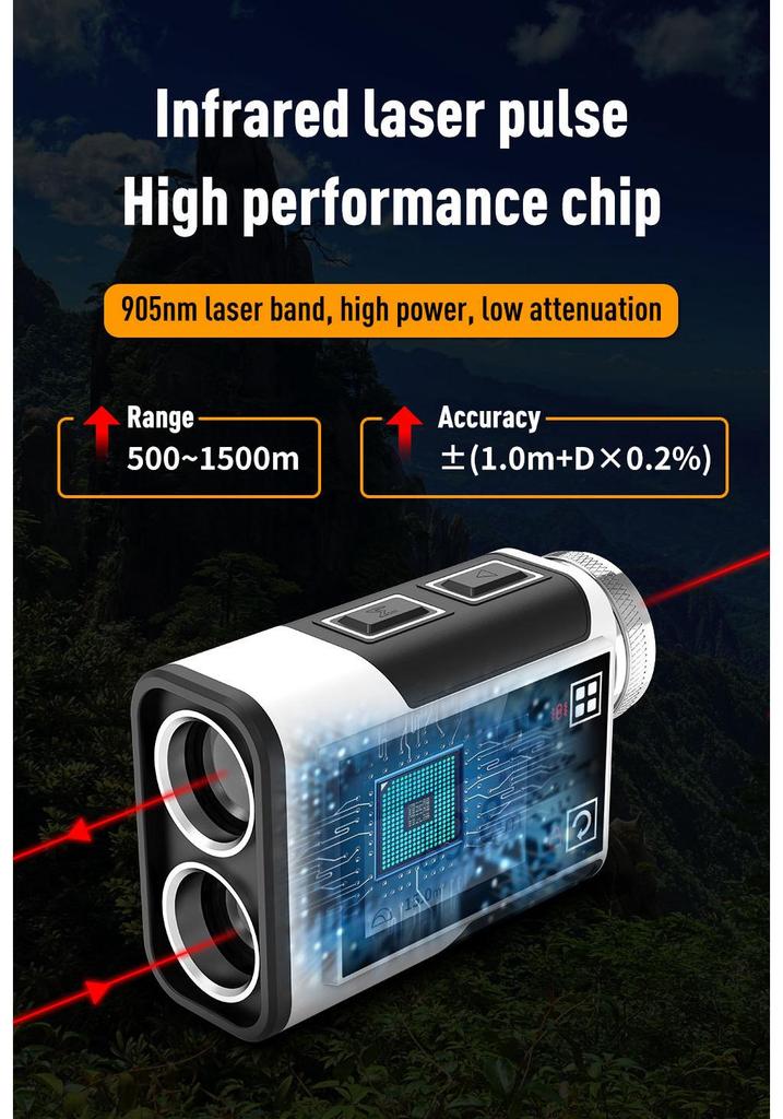 Cross-border New Laser Rangefinder Golf Telescope with Touch Screen, Angle & Speed Measurement