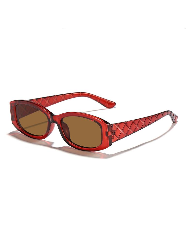 Neue kleine Rahmen karierte gestreifte UV-Schutz-Sonnenbrille Internet-Berühmtheit trendige Modebrille