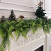 Artificial Simulation of Two-color Pine, Cypress and Vine Christmas Home Window Green Plant Decoration, Pine Needle and Vine Wall Hanging
