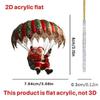 Christmas Hot Air Balloon Santa Claus 2D Acrylic Flat Ornaments New Bells Small Gifts Christmas Tree Pendant