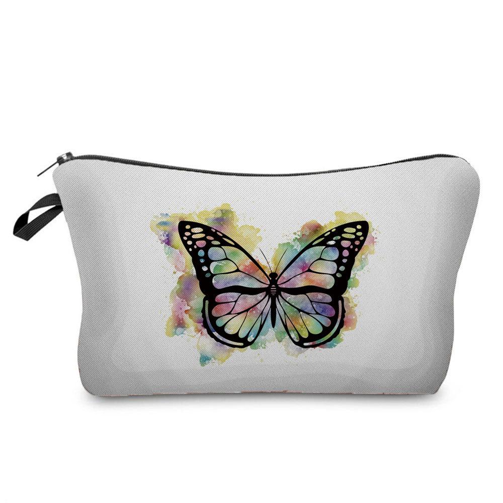 Women Flower Print Cosmetic Bag Toiletries Organize Travel Storage Case 6670