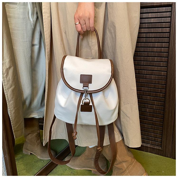 Women's Faux Leather Retro Backpack Fashion Commute Shoulder School Bag Lightweight Casual Daypack