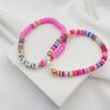 Taylor Customizable Pearl Polymer Clay Friendship Bracelet with Letter Charms