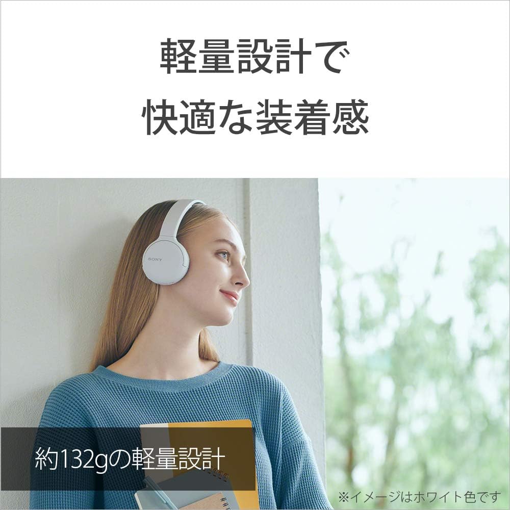Sony WH-CH510 Wireless Headphones / Bluetooth / AAC Compatible / Up to 35 Hours Continuous Playback / 2019 Model / With Microphone / White WH-CH510 W
